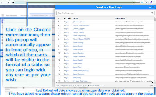Salesforce User Login  from Chrome web store to be run with OffiDocs Chromium online