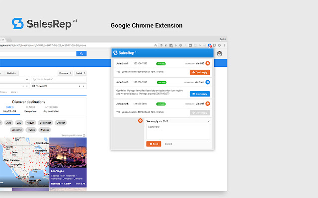 SalesRep.ai Widget  from Chrome web store to be run with OffiDocs Chromium online