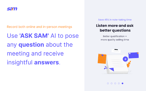 SAM.Coach Meeting Recorder  from Chrome web store to be run with OffiDocs Chromium online