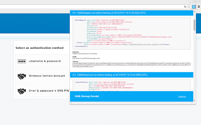 SAML Message Decoder  from Chrome web store to be run with OffiDocs Chromium online