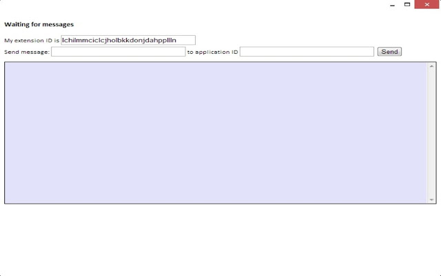 Sample Messaging extension  from Chrome web store to be run with OffiDocs Chromium online