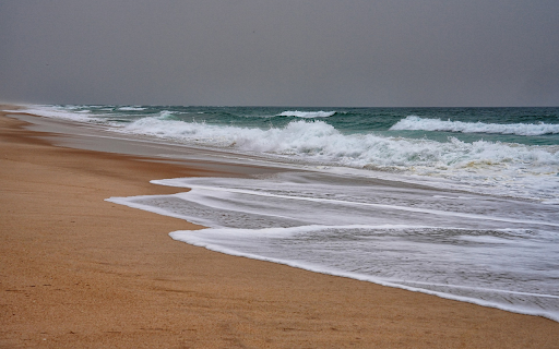 Sand beach and ocean waves  from Chrome web store to be run with OffiDocs Chromium online