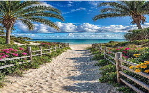 Sand, flowers, and sea wallpapers  from Chrome web store to be run with OffiDocs Chromium online