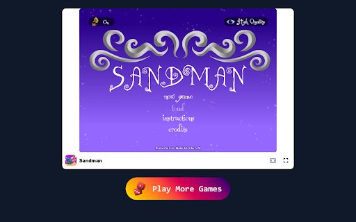 Sandman Game Embark on a Magical Dream Adventure!  from Chrome web store to be run with OffiDocs Chromium online