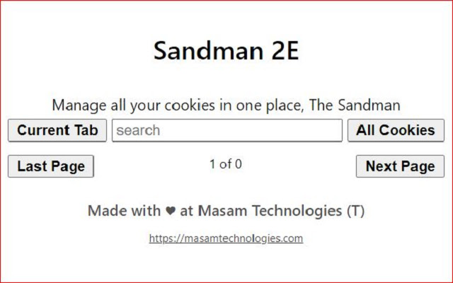 Sandman Privacy 2E  from Chrome web store to be run with OffiDocs Chromium online