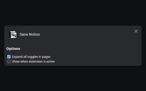 Sane Notion  from Chrome web store to be run with OffiDocs Chromium online