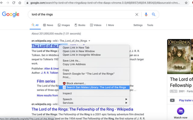 San Mateo library search v1  from Chrome web store to be run with OffiDocs Chromium online
