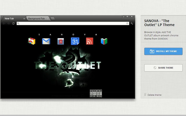 SANOVA "The Outlet" LP Theme aus dem Chrome-Webstore, das mit OffiDocs Chromium online ausgeführt werden soll