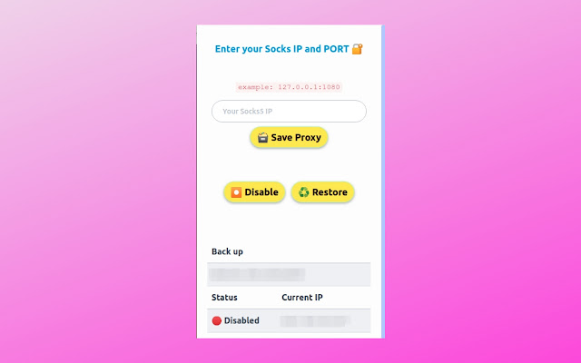 San Proxy  from Chrome web store to be run with OffiDocs Chromium online