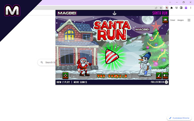 Santa Run Game Runs Offline  from Chrome web store to be run with OffiDocs Chromium online