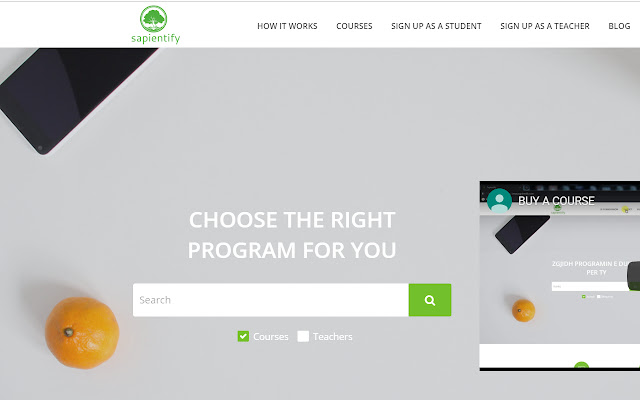 Sapientify Desktop Sharing  from Chrome web store to be run with OffiDocs Chromium online