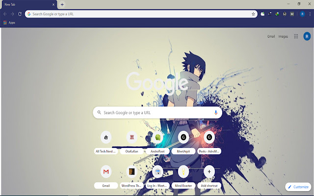 Sasuke Uchiha HD Theme  from Chrome web store to be run with OffiDocs Chromium online