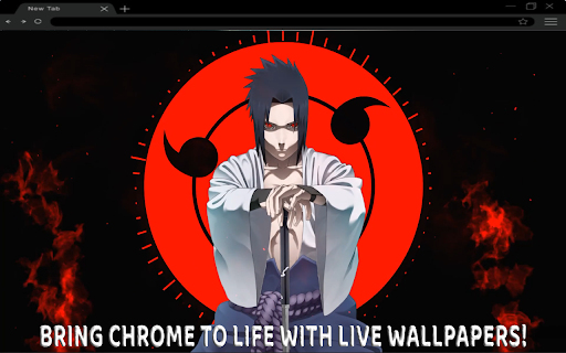 Sasuke Uchiha Sharingan Anime Live Wallpaper  from Chrome web store to be run with OffiDocs Chromium online