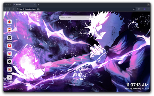 Satoru Gojo: Jujutsu Sorcerer Live Wallpaper  from Chrome web store to be run with OffiDocs Chromium online
