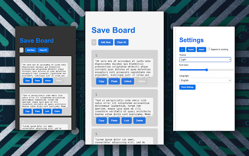 Save Board  from Chrome web store to be run with OffiDocs Chromium online