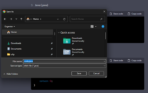Save code button for ChatGPT  from Chrome web store to be run with OffiDocs Chromium online