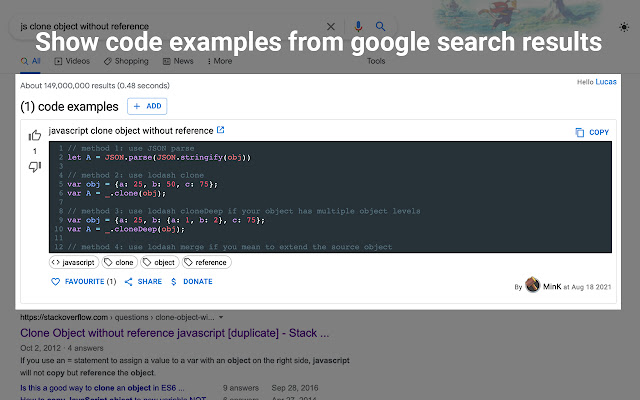 SaveCode.net  from Chrome web store to be run with OffiDocs Chromium online