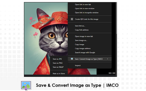 Save  Convert Image as Type | IMCO  from Chrome web store to be run with OffiDocs Chromium online