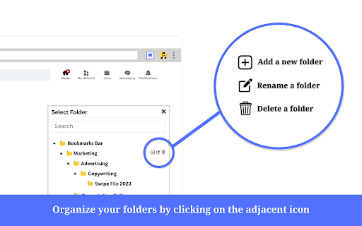 Saved Post Bookmark and Save Button for LinkedIn  from Chrome web store to be run with OffiDocs Chromium online