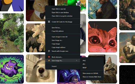 Save Image As  from Chrome web store to be run with OffiDocs Chromium online