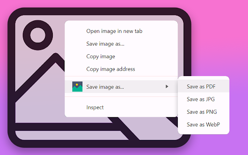 Save image as PDF  from Chrome web store to be run with OffiDocs Chromium online