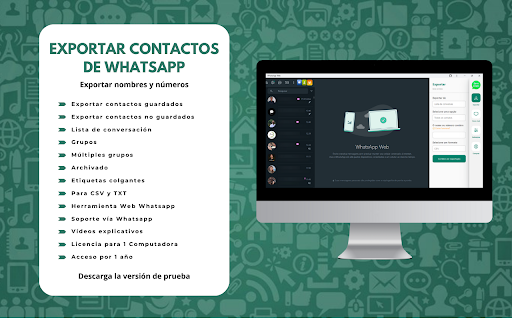 Save Leads Exporte os contatos do Whatsapp™  from Chrome web store to be run with OffiDocs Chromium online
