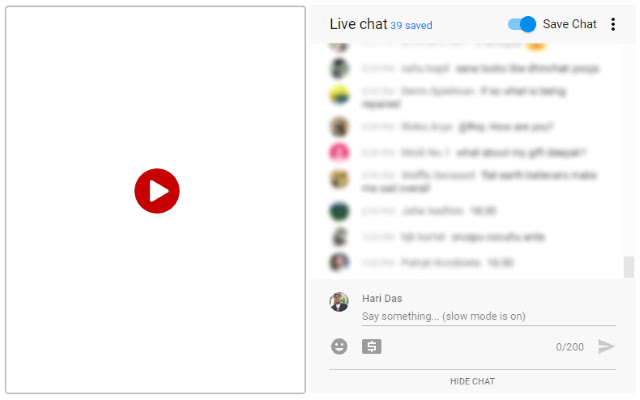 Save Live Streaming Chats for YouTube™  from Chrome web store to be run with OffiDocs Chromium online
