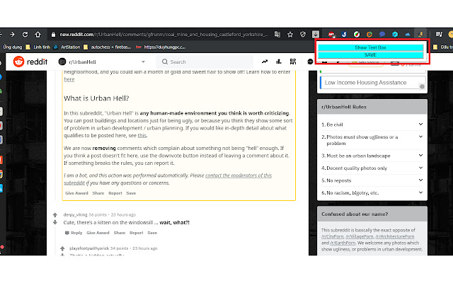 Save posts on reddit  from Chrome web store to be run with OffiDocs Chromium online