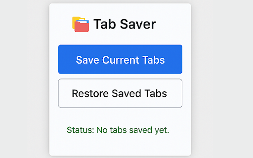 Save Tabs – Save and Restore Your Browser Tabs  from Chrome web store to be run with OffiDocs Chromium online