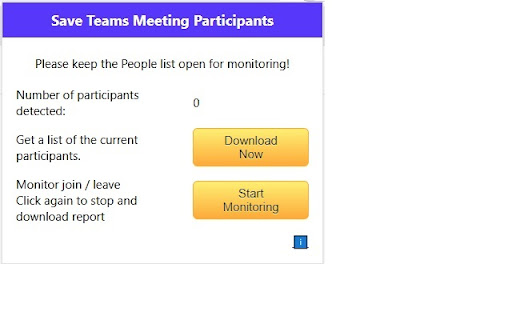 Save Teams Meeting Participants  from Chrome web store to be run with OffiDocs Chromium online