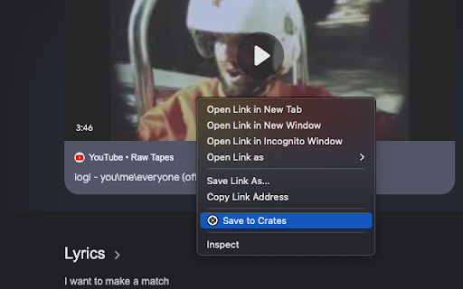 Save to Crates  from Chrome web store to be run with OffiDocs Chromium online