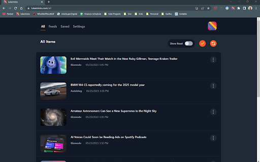 Save to Lukemisto  from Chrome web store to be run with OffiDocs Chromium online