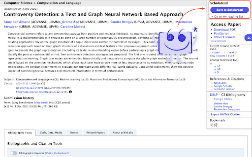 Save to Scholaread  from Chrome web store to be run with OffiDocs Chromium online