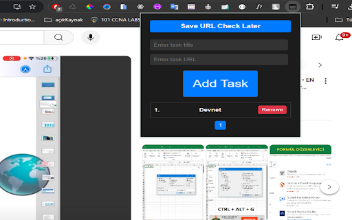 Save URL Check Later  from Chrome web store to be run with OffiDocs Chromium online