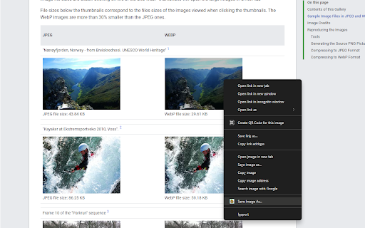 Save WEBP as JPG/PNG  from Chrome web store to be run with OffiDocs Chromium online