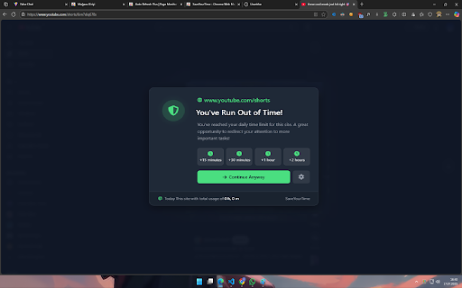 SaveYourTime  from Chrome web store to be run with OffiDocs Chromium online