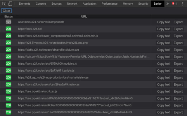 Savior  from Chrome web store to be run with OffiDocs Chromium online
