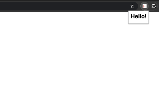Say hello  from Chrome web store to be run with OffiDocs Chromium online