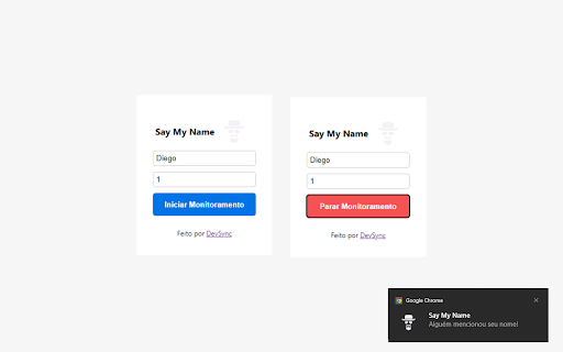 Say My Name  from Chrome web store to be run with OffiDocs Chromium online