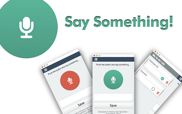 Say something!  from Chrome web store to be run with OffiDocs Chromium online