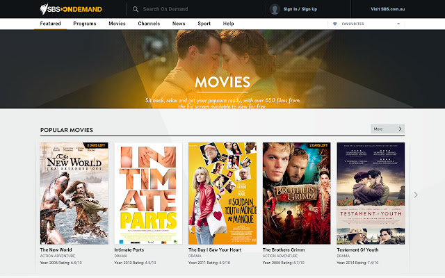 SBS Movie Ratings  from Chrome web store to be run with OffiDocs Chromium online