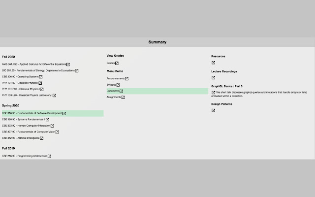 SBU Blackboard Quick View Extension  from Chrome web store to be run with OffiDocs Chromium online