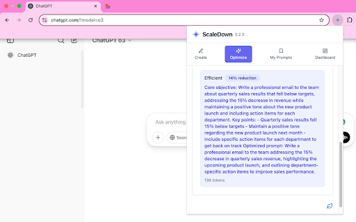 ScaleDown  from Chrome web store to be run with OffiDocs Chromium online