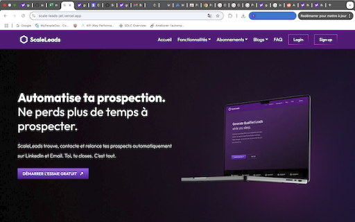 Scalelead  from Chrome web store to be run with OffiDocs Chromium online
