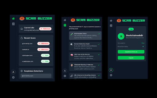 Scambuzzer  from Chrome web store to be run with OffiDocs Chromium online