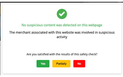 Scam Checker  from Chrome web store to be run with OffiDocs Chromium online