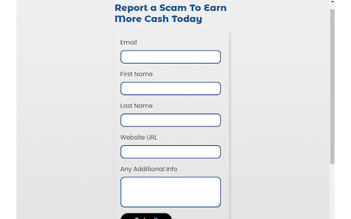 Scam Reporter for Earn More Cash Today  from Chrome web store to be run with OffiDocs Chromium online