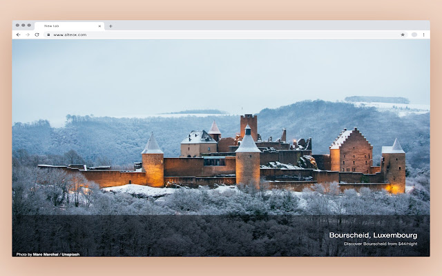 Scenic New Tab Page  from Chrome web store to be run with OffiDocs Chromium online