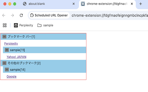 Scheduled URL Opener  from Chrome web store to be run with OffiDocs Chromium online