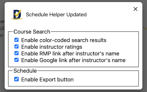 Schedule Helper Updated  from Chrome web store to be run with OffiDocs Chromium online